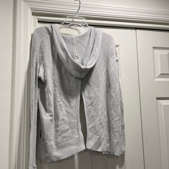Lululemon Light Gray Open Front Cardigan - Picture 2 of 3